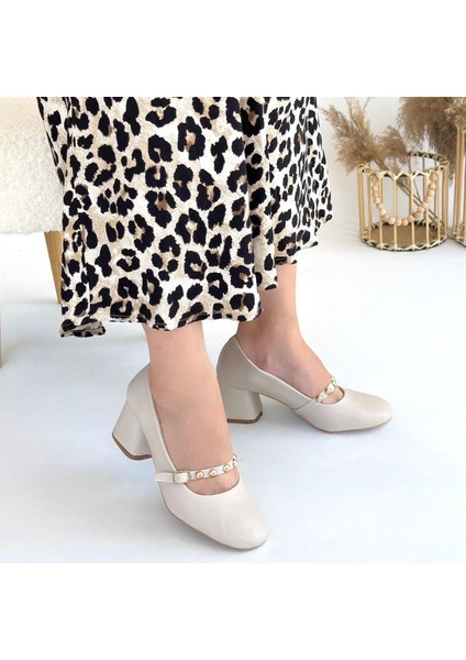 Tino Bej Cilt Topuklu Ayakkabı fırsatları