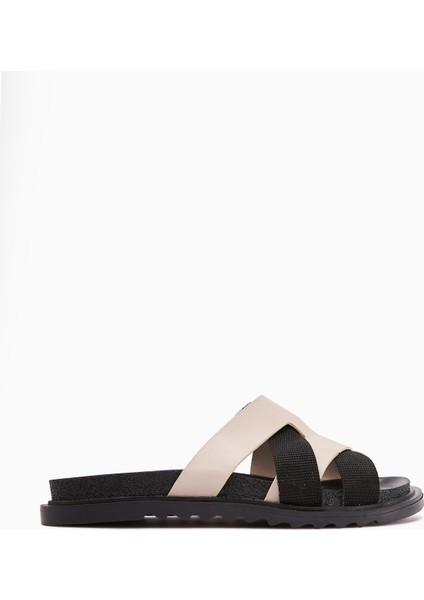 Rumi Bej Çapraz Bantlı Kadın Terlik fırsatları