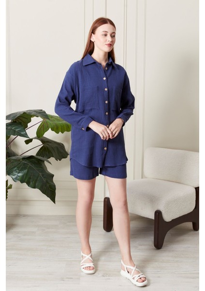 Soft %100 Koton Kumaş Şort Gömlek Takım fiyatları