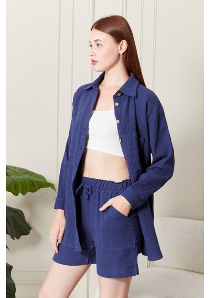 Soft %100 Koton Kumaş Şort Gömlek Takım fırsatları