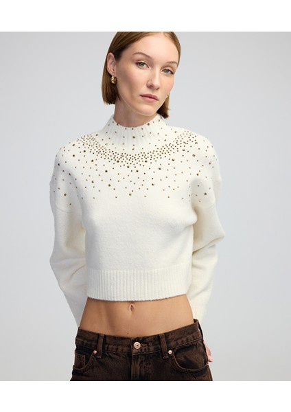 Hotfix baskılı crop triko IW6240050422018