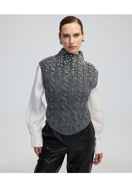 Karma aksesuarlı süveter IW6240050300036