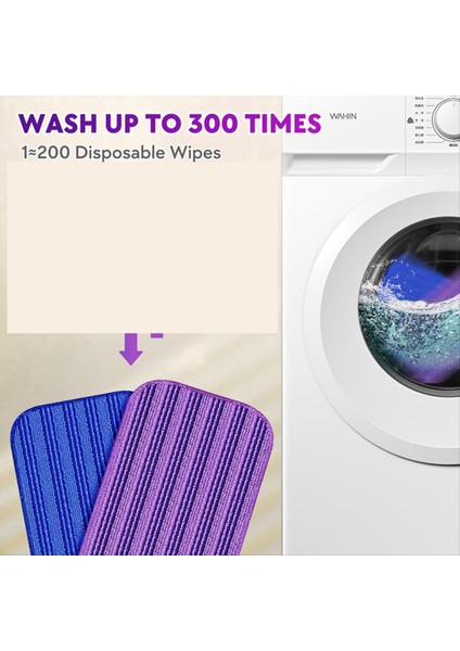 Islak Jet Mop ile Uyumlu Yeniden Kullanılabilir Paspas Pedleri - 6 Paket Dolum Yıkanabilir Mikrofiber Paspas Pedleri 3 Mor 3 Mavi A (Yurt Dışından) fiyatları