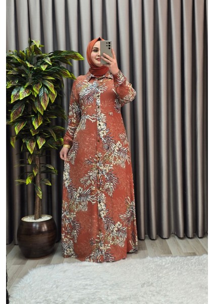 Kadın Tesettür Büyük Beden Giyim Palmiye Gömlek Elbise fiyatları