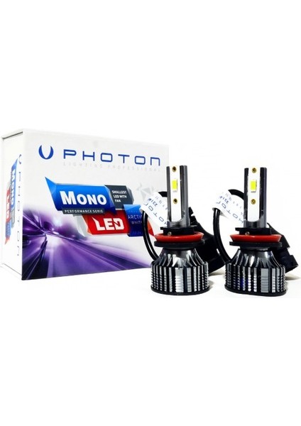 Mono LED Xenon Far Ampulu 12V-24V LED Headlight Şimşek Etkili Xenon LED