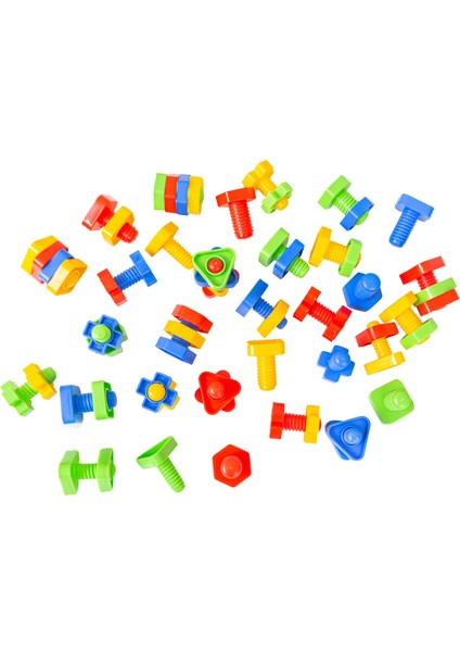 Vidalı Eğitici Şekiller 64 Parça