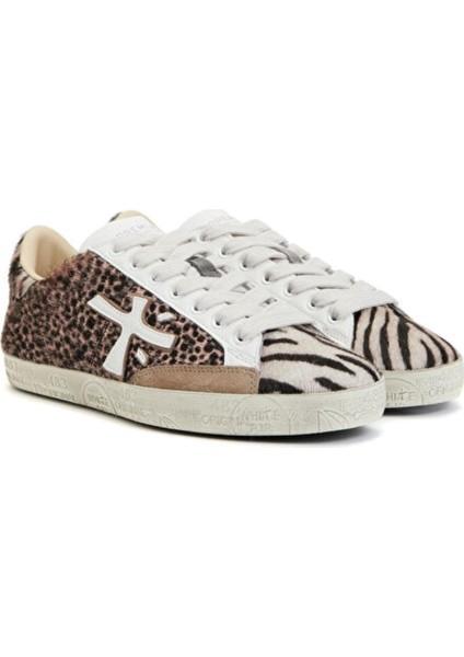 Stevend Leopar Kadın Deri Sneaker