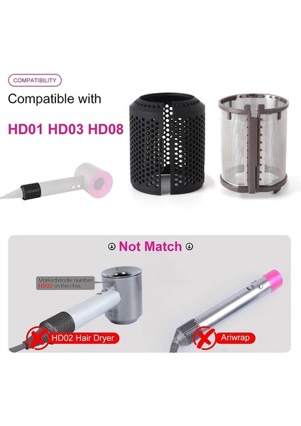 Dyson Saç Kurutma Makinesi HD01 HD03 HD08 Modelleri Için Saç Kurutma Makinesi Iç Filtresi + Dış Filtre Kafesi, Filtre Temizleme Fırçası A ile (Yurt Dışından) fırsatları
