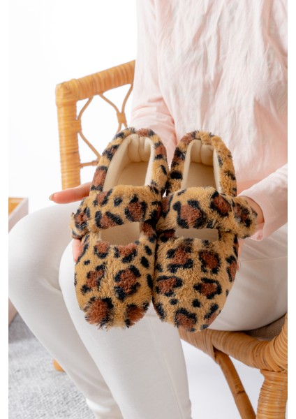 Yumuşak Peluş Kadın Ev Babeti Ses Yapmaz Hafif Taban Panduf