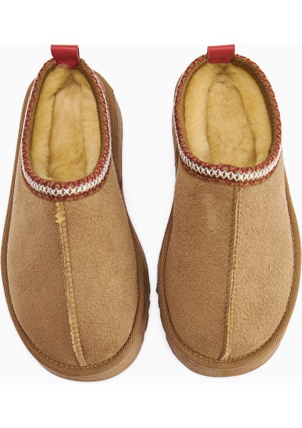 Anne-Liis Vizon Süet Dokuma Detaylı Kışlık Terlik modelleri