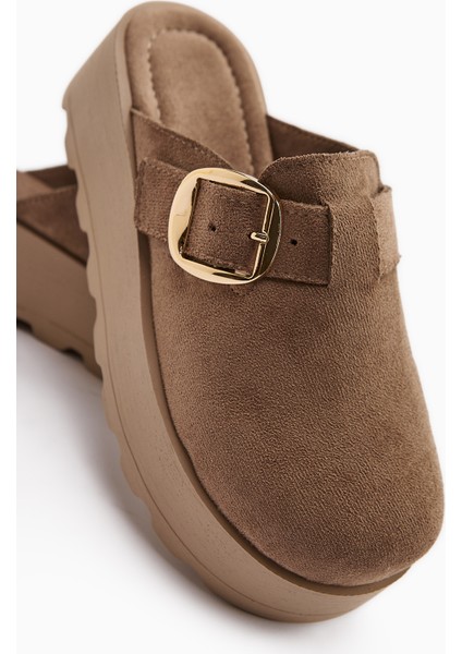 Clara Vizon Süet Tokalı Kadın Terlik