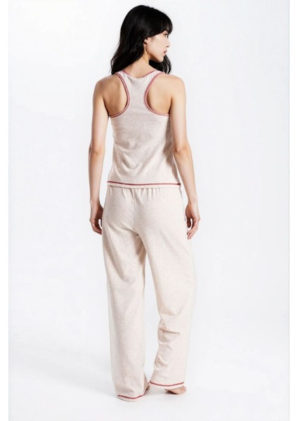 Kadın Taş Melanj Raporlu Kaşkorse Doku Seoul 3 Lü Pijama Takım fırsatları