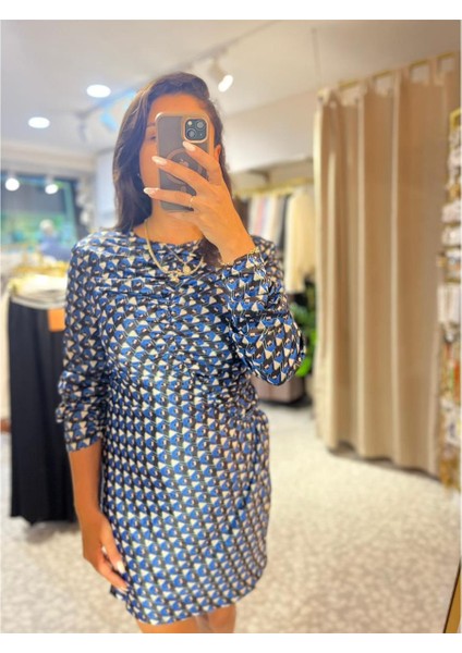 Elbise Sırt Detaylı Mavi fiyatları