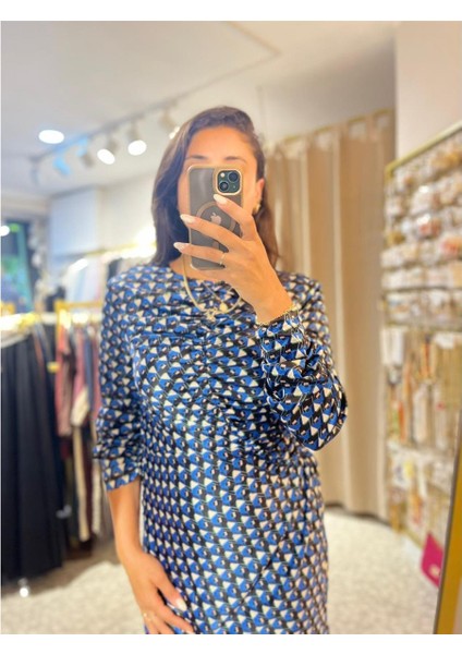 Elbise Sırt Detaylı Mavi modelleri