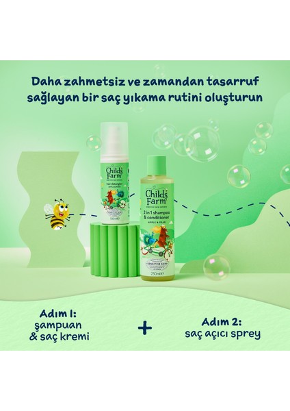 Elma ve Armut Özlü 2 In 1 Şampuan ve Saç Kremi 250 ml indirimleri