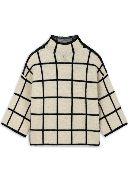 Kare jakarlı triko IW6240050399023