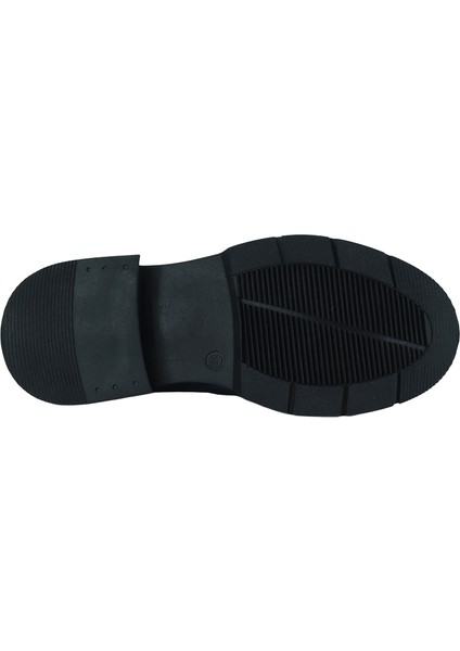 257003 Hakiki Deri Loafer Kadın Ayakkabı Tokalı Fırfırlı modelleri