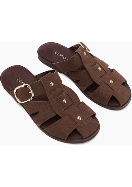 Hima Kahve Comfort Tokalı Kadın Terlik