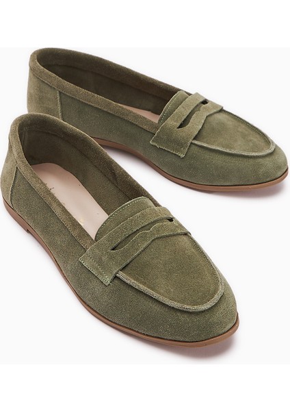 Solina Hakiki Deri Haki Süet Makosen Ayakkabı Rahat Günlük Loafer
