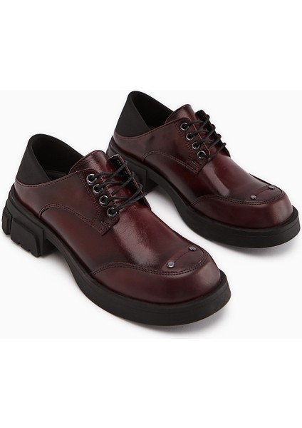 Lilas Bordo Bağcıklı Loafer Kadın Ayakkabı modelleri