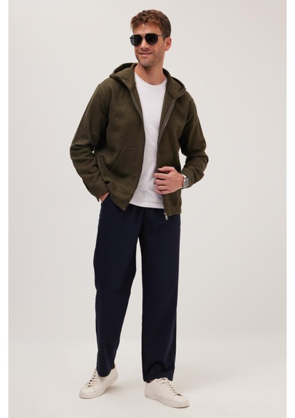 Erkek Relax Fit Rahat Kesim Fermuarlı Çift Cep Kapüşonlu Haki Ceket Gömlek fırsatları