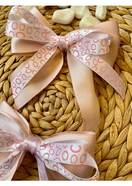 Kurdele Model Çocuk ve Yetişkinler Için Lila ve Pudra Renk El Yapımı Iki Adet Toka fiyatları