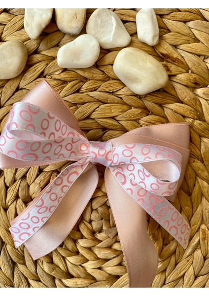 Kurdele Model Çocuk ve Yetişkinler Için Lila ve Pudra Renk El Yapımı Iki Adet Toka indirimleri