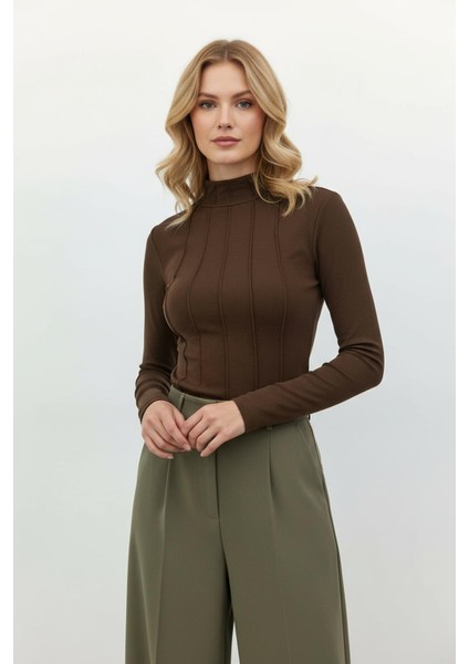 8225A Uzun Kol Çimalı Badi Kahve