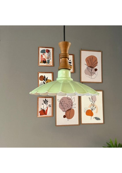 Risso Mint Metal Tekli Uzun Piyon Başlık Avize Rustik Cafe Mutfak Modern Dekoratif Sarkıt Aydınlatma