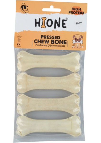 Hıone Press Kemik Eko 12 cm 4'lü Beyaz Çiğneme Kemiği
