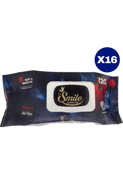 Modabilyo Smile Islak Mendil Çilek Kokulu 16*120 Pcs