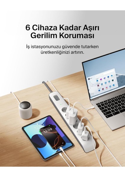 Belkın BSV603VF2MV2 Surgemaster 2m 6lu Akım Kor.