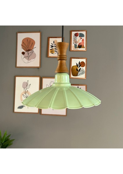 Risso Mint Metal Tekli Uzun Piyon Başlık Avize Rustik Cafe Mutfak Modern Dekoratif Sarkıt Aydınlatma