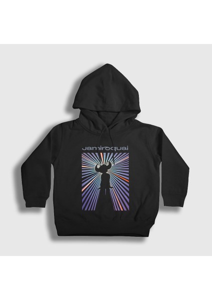 Unisex Çocuk Siyah Little L Jamiroquai Kapüşonlu Sweatshirt