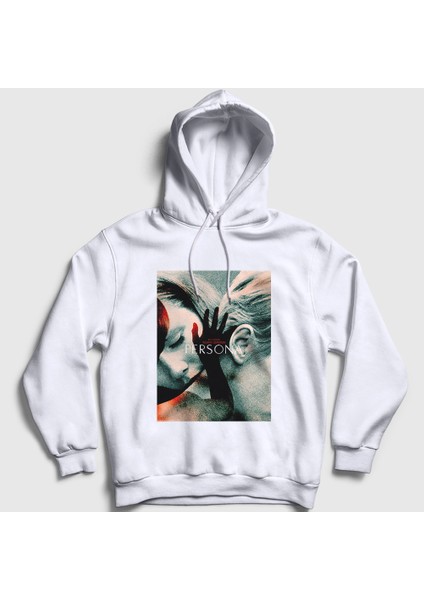 Unisex Beyaz Ingmar Bergman Persona Kapüşonlu Sweatshirt