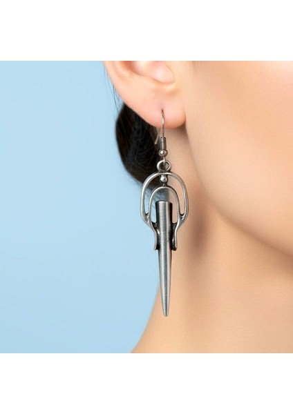 Etnik Mızrak Şekilli Kadın Küpe Çift Adet Gümüş Kaplama El Yapımı Küpe fiyatları