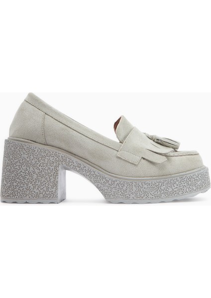 Loreen Kadın Taba Püsküllü Topuklu Loafer Rahat Günlük Ayakkabı fiyatları