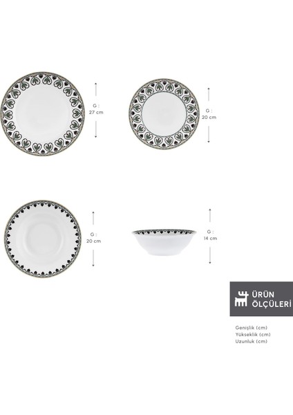 Forever Bone Samatya 24 Parça 6 Kişilik Yemek Takımı fiyatları