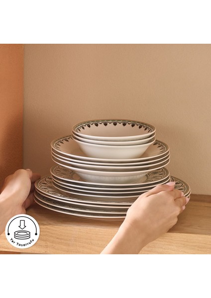 Forever Bone Samatya 24 Parça 6 Kişilik Yemek Takımı