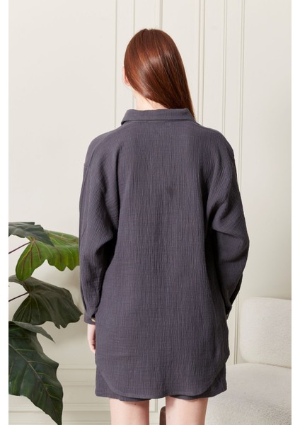 Soft %100 Koton Kumaş Şort Gömlek Takım indirimleri