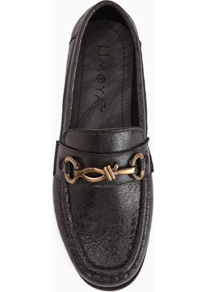 Kali Siyah Zincir Detaylı Loafer Kadın Ayakkabı fırsatları