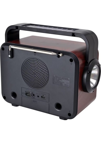 FP-337-S Solar Panelli Şömine Nostaljik Görünümlü Bluetoothlu ve Fenerli Mp3 Çalar Radyo Müzik Kutusu fiyatları