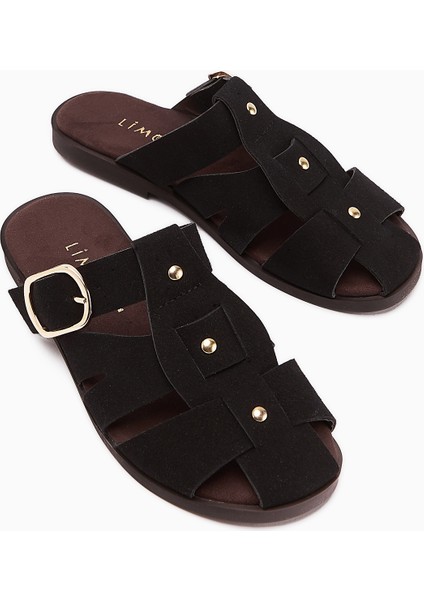 Hima Siyah Comfort Tokalı Kadın Terlik