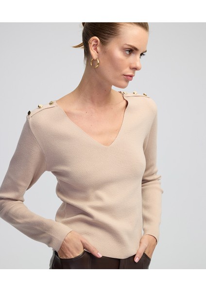 Amorf metal aksesuarlı triko IW6240050295014