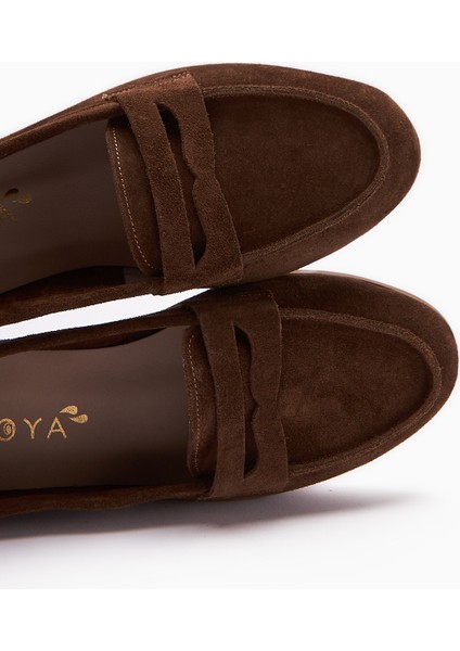 Solina Hakiki Deri Kahve Süet Makosen Ayakkabı Rahat Günlük Loafer indirimleri