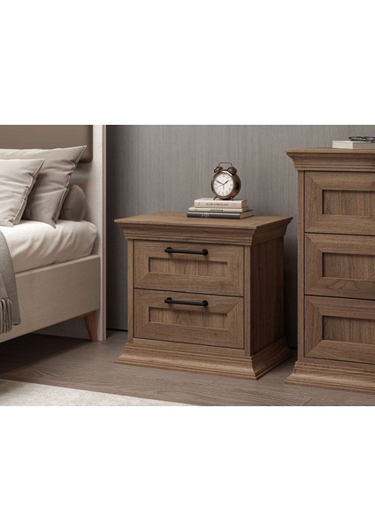 Retro 2 Çekmeceli Komodin - Rahle Ceviz modelleri