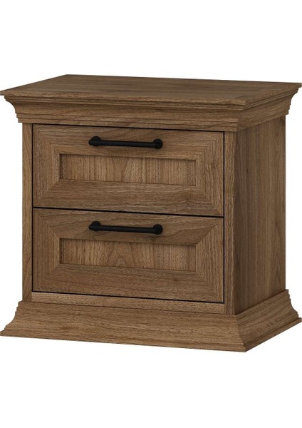 Retro 2 Çekmeceli Komodin - Rahle Ceviz fırsatları