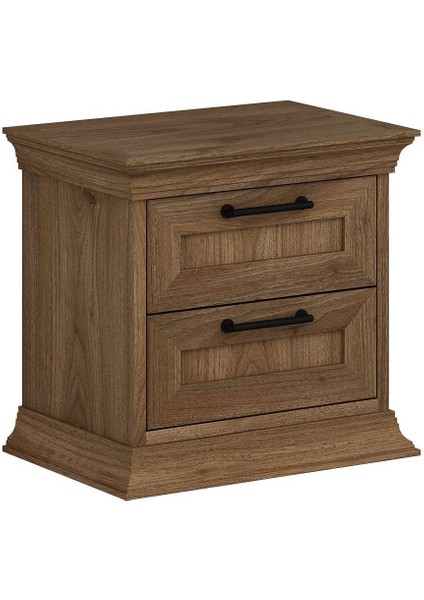 Retro 2 Çekmeceli Komodin - Rahle Ceviz