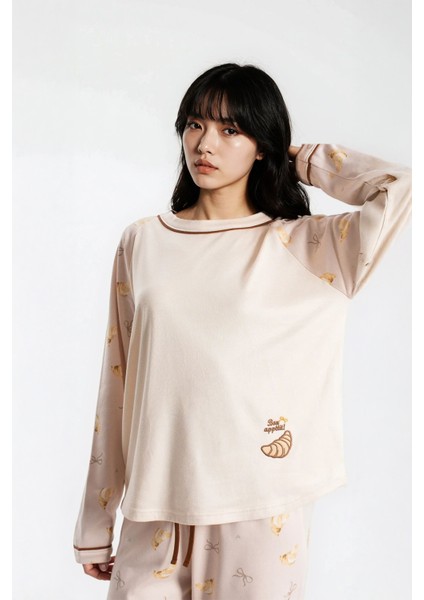 Kadın Mocha Study Cafe Looks Bis Yaka Pijama Takım indirimleri