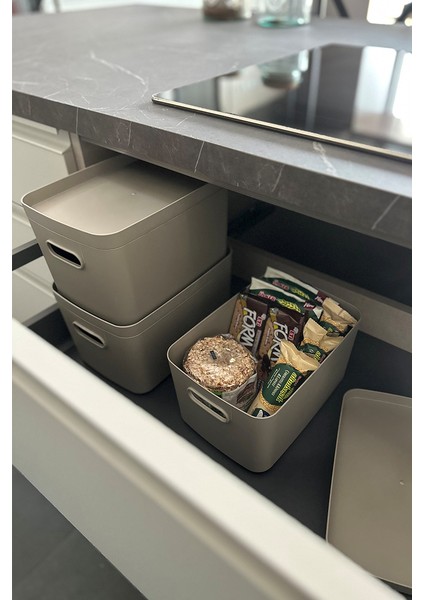 Linea 6 Parça Dolap Içi Mutfak Çocuk Odası Raf Düzenleyici Saklama Kutusu - Bej fiyatları